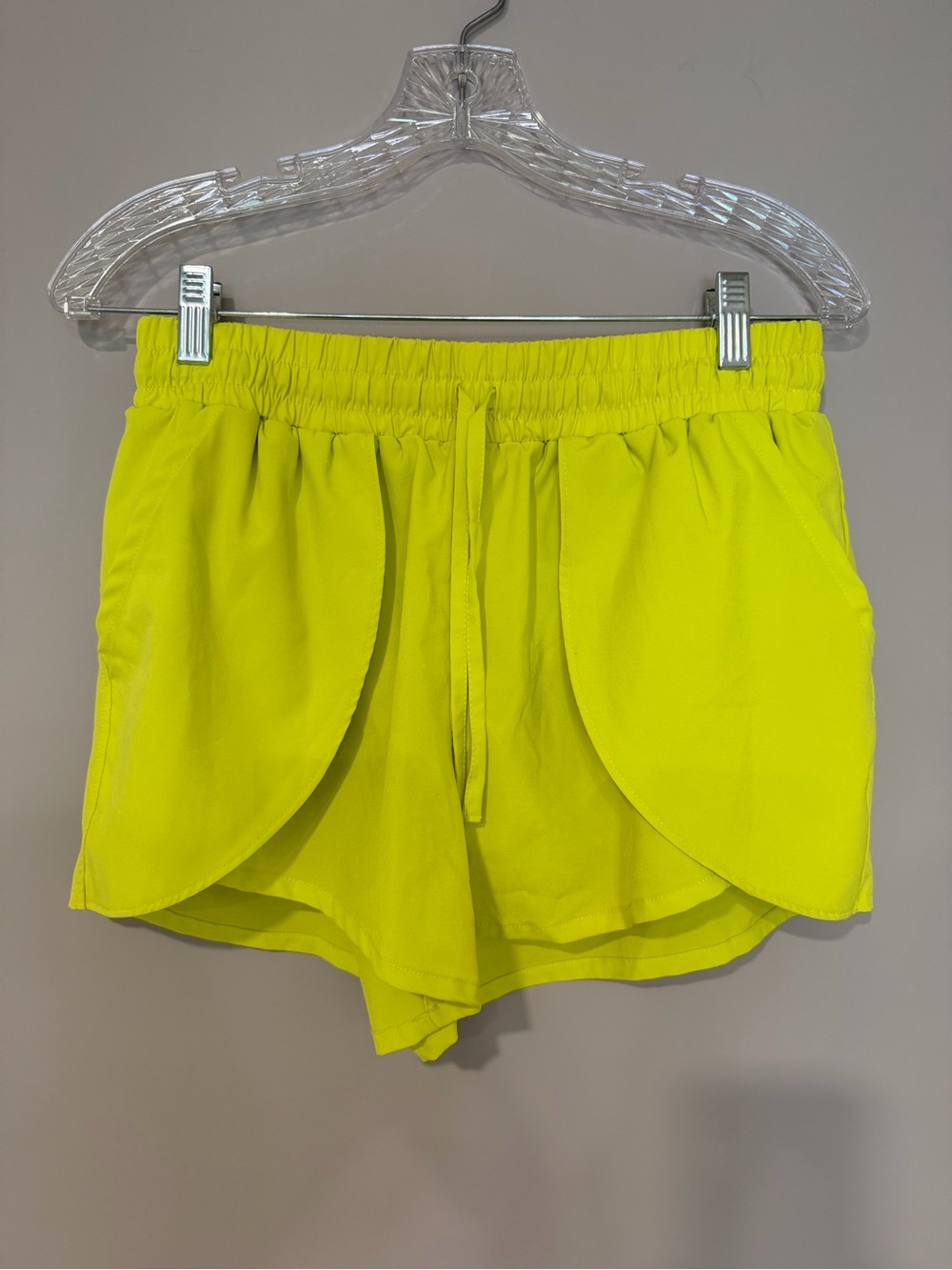Neon Yellow Athletic Running Shorts Size M